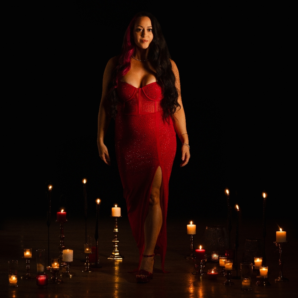 Taylor Corset Rhinestone Mesh Formal Dress